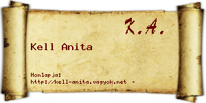Kell Anita névjegykártya